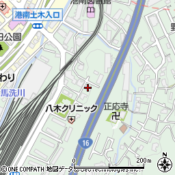 神奈川県横浜市港南区野庭町599-5周辺の地図