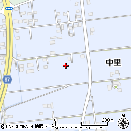 千葉県木更津市中里周辺の地図