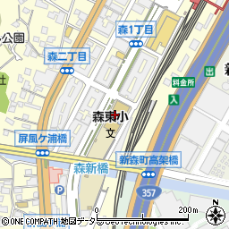 横浜市立森東小学校周辺の地図