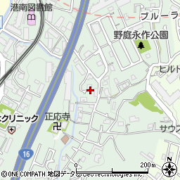 神奈川県横浜市港南区野庭町157周辺の地図