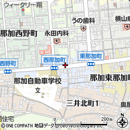 岐阜県各務原市那加西那加町周辺の地図