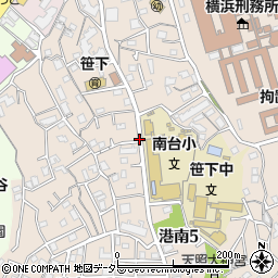 桜の名所 港南桜道周辺の地図