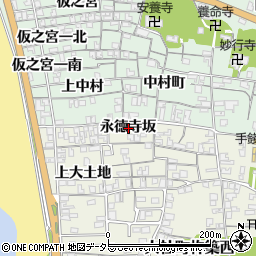 島根県出雲市大社町杵築西（永徳寺坂）周辺の地図
