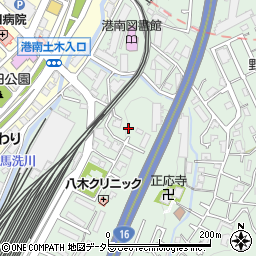 神奈川県横浜市港南区野庭町596-9周辺の地図