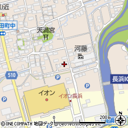 滋賀県長浜市口分田町517-1周辺の地図