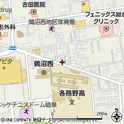 岐阜各務野高校前周辺の地図