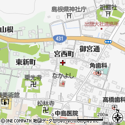 島根県出雲市大社町杵築東560-6周辺の地図