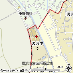 横浜市立汲沢中学校周辺の地図