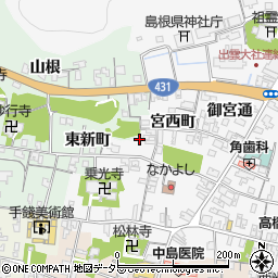 島根県出雲市大社町杵築東523-1周辺の地図