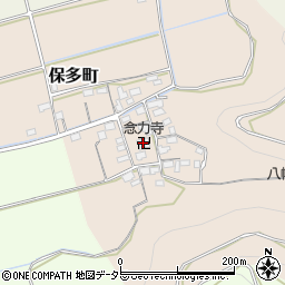 念力寺周辺の地図
