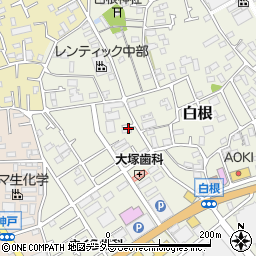 神奈川県伊勢原市白根周辺の地図