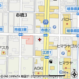 岐阜スバル自動車県庁前店周辺の地図
