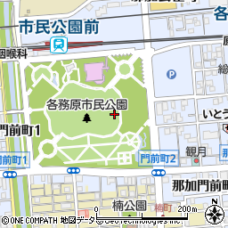 岐阜県各務原市那加門前町周辺の地図