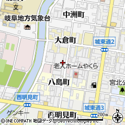 岐阜県岐阜市矢倉町周辺の地図