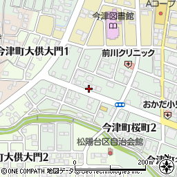 滋賀県高島市今津町桜町周辺の地図