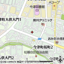滋賀県高島市今津町桜町1丁目2周辺の地図