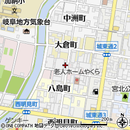 岐阜県岐阜市矢倉町14周辺の地図