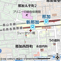 岐阜県各務原市那加新那加町周辺の地図