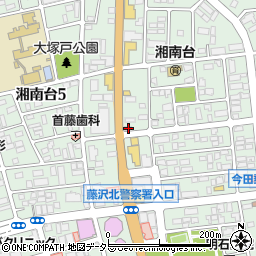神奈川県藤沢市湘南台6丁目33-14周辺の地図