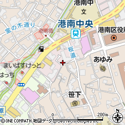 神奈川県横浜市港南区港南中央通8-11周辺の地図