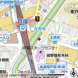 ベイブルーイング戸塚店周辺の地図