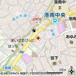 木曽路港南中央店周辺の地図