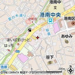 神奈川県横浜市港南区港南中央通8-14周辺の地図