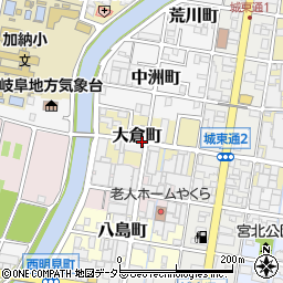 岐阜県岐阜市大倉町周辺の地図