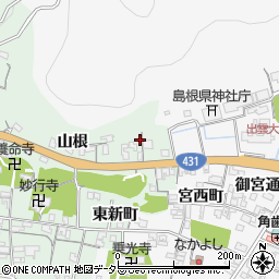 島根県出雲市大社町杵築北2551周辺の地図