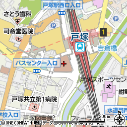 戸塚区役所　総務部地域振興課まちの安心・安全担当周辺の地図
