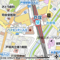 横浜市戸塚区役所周辺の地図