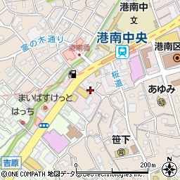 神奈川県横浜市港南区港南中央通8-13-8周辺の地図