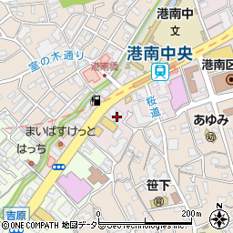 神奈川県横浜市港南区港南中央通8-36周辺の地図
