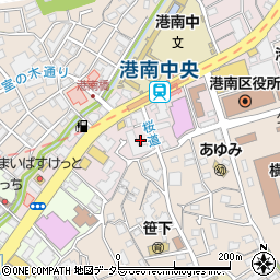 神奈川県横浜市港南区港南中央通8-10周辺の地図