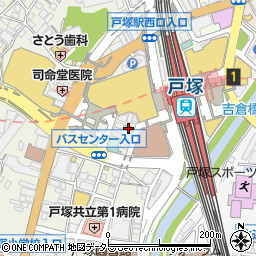 ローソン戸塚駅西口店周辺の地図