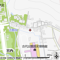 島根県出雲市大社町杵築東134-2周辺の地図