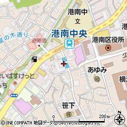 神奈川県横浜市港南区港南中央通8-6周辺の地図