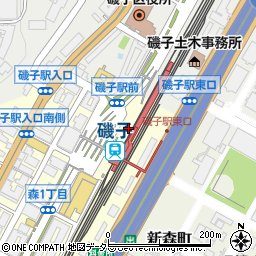磯子駅前公衆トイレ周辺の地図