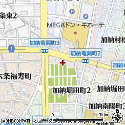 岐阜加納西郵便局周辺の地図