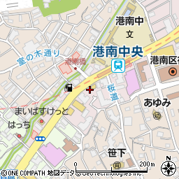 神奈川県横浜市港南区港南中央通8-40周辺の地図