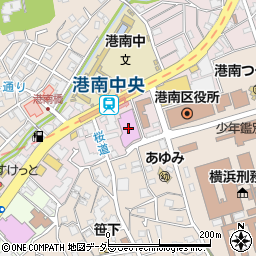 横浜市港南公会堂周辺の地図
