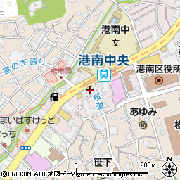 神奈川県横浜市港南区港南中央通8-1周辺の地図