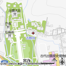 島根県出雲市大社町杵築東129-2周辺の地図