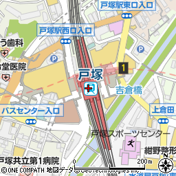 神奈川県横浜市戸塚区周辺の地図
