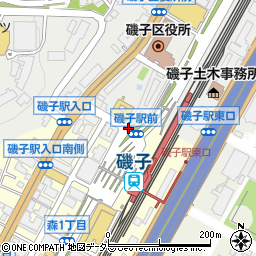 磯子駅前・磯子駅周辺の地図