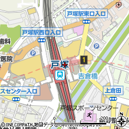 戸塚駅東口公衆トイレ周辺の地図