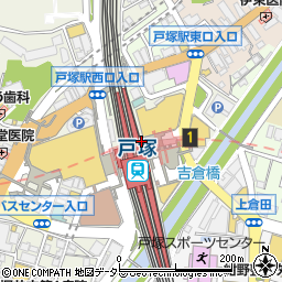 市営地下鉄　戸塚駅周辺の地図