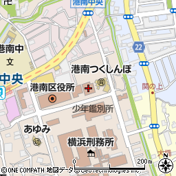 横浜市港南中央地域ケアプラザ周辺の地図