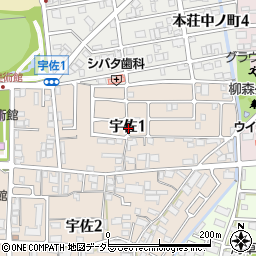 岐阜県岐阜市宇佐1丁目周辺の地図