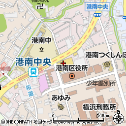 ヨークフーズ港南中央店周辺の地図